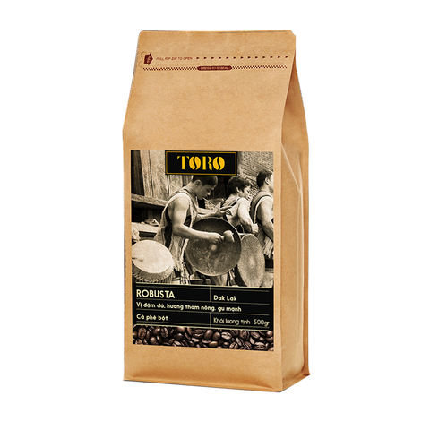 Cà Phê Bột Toro Robusta Nguyên Chất 100% - Gói 500gr