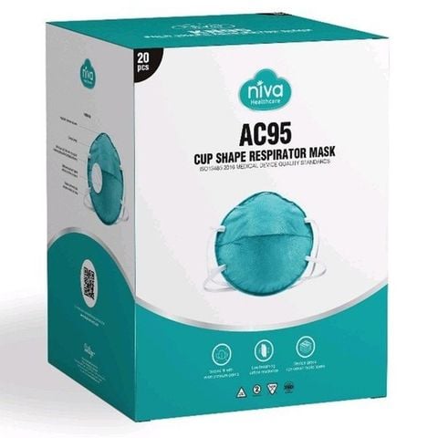  Khẩu Trang Y Tế Niva Cup Ac95 - Hộp 20 Cái 