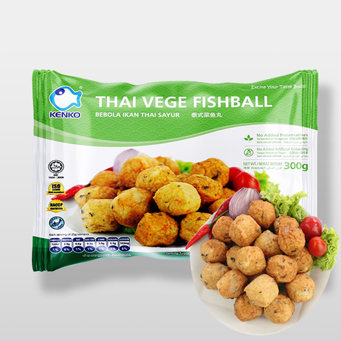 Cá Viên Rau Củ Kiểu Thái Kenko 300g - Kenko Thai Vege Fishball 300g