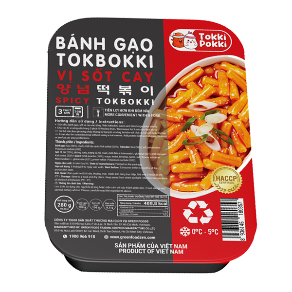 Combo Bánh Gạo Tokbokki Vị Sốt Cay Tokki Pokki 280g