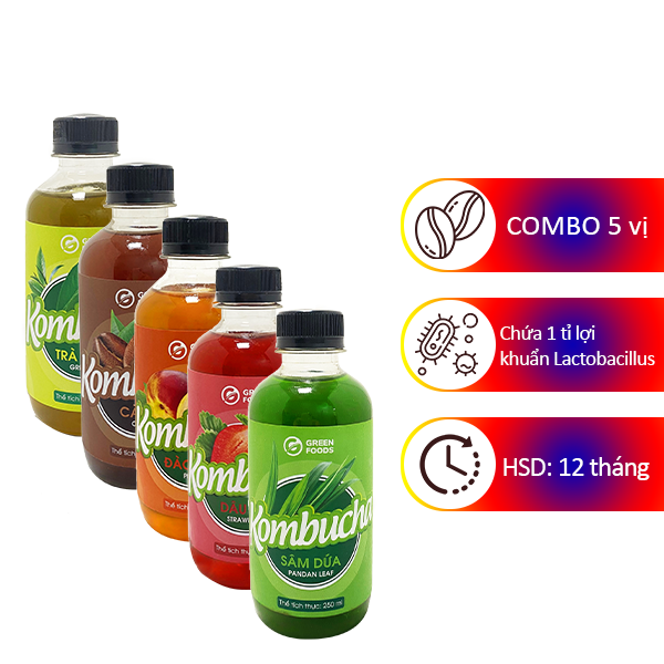 Trà Kombucha Vị Đào Tươi 250ml