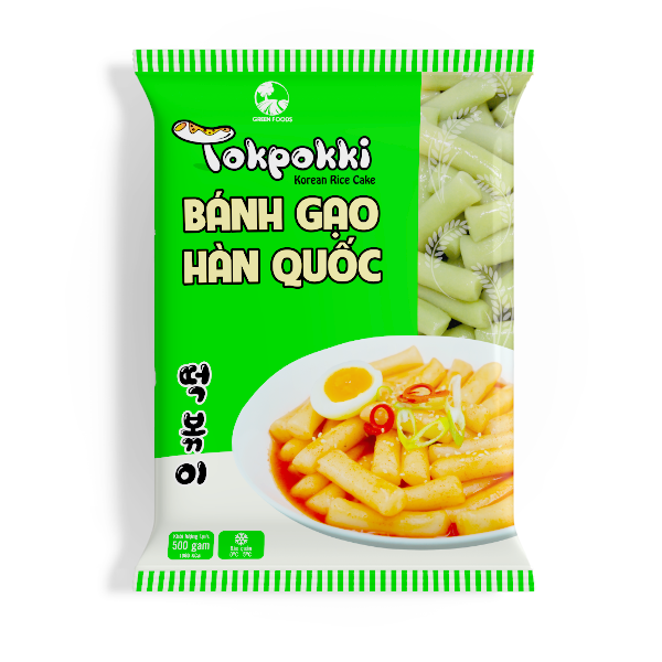 Bánh Gạo Tokbokki Hàn Quốc Lá Dứa 500g