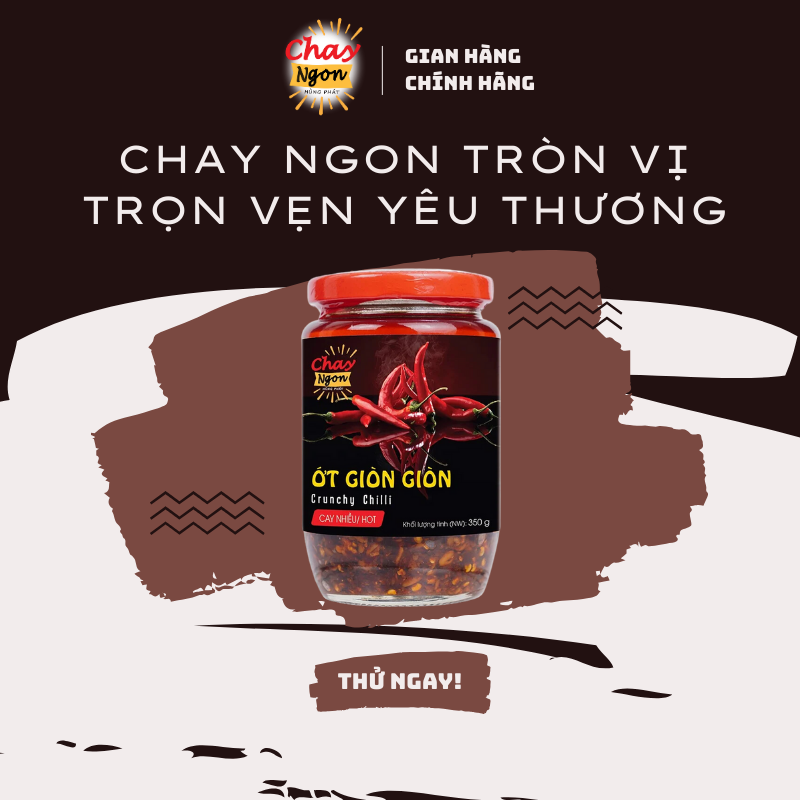  Ớt Giòn Giòn siêu cay 320g - Hot Crunchy Chilli 