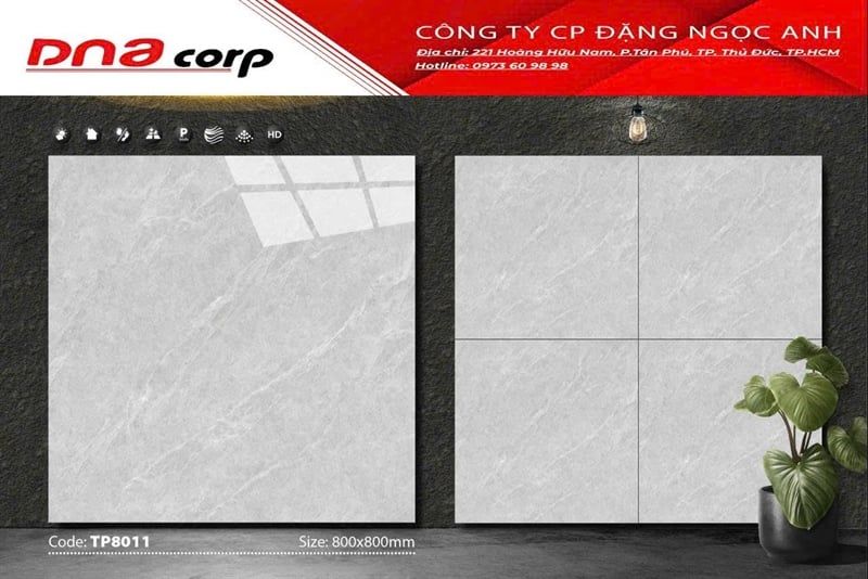  gạch đá hãng mikado 80x80 tp8011thùng 3v/ 1.92mer 