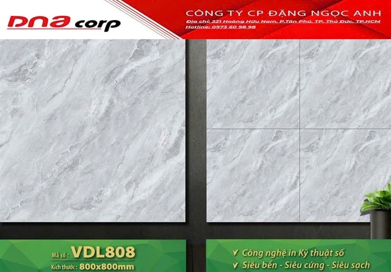  80*80 VDL808 Gạch đá BK lát nền Mikado 