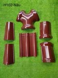  Ngói lợp tráng men Hera H102 Nâu 