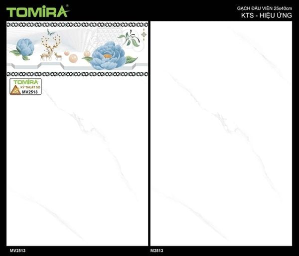  25*40 MV2513 Gạch ốp tường thân Tomira Loại 2 (10v/th) 
