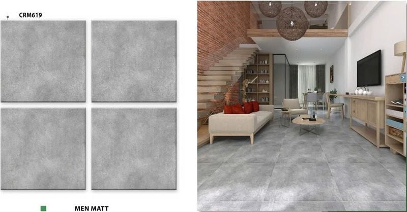  60*60 CRM619 Gạch lát nền men matt (T=4V=1.44M) 
