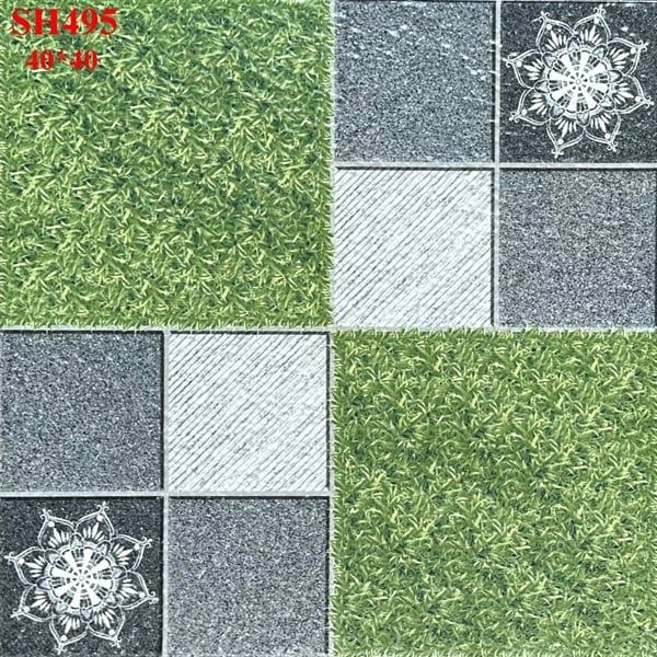  40*40 SH495 Gạch lát sân vườn ( T=6V=0.96M ) 