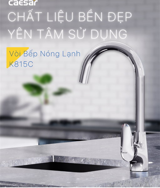  K815C Vòi chén Nóng Lạnh Caesar 