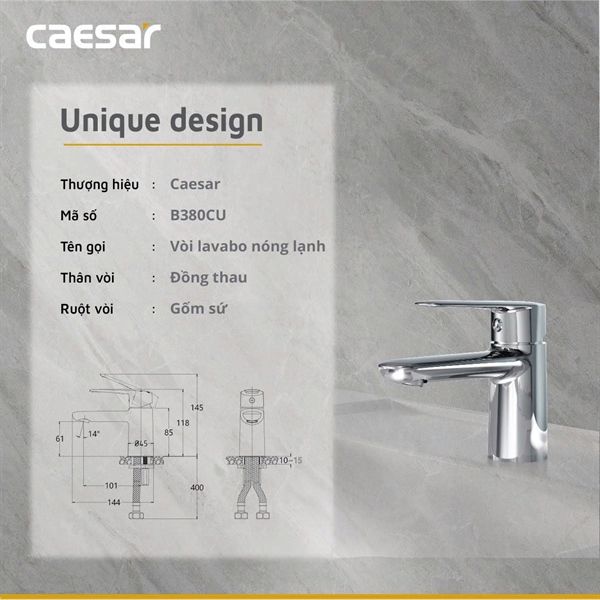  Vòi Lavabo Nóng Lạnh - B380CU ( GIÁ ĐÃ GIẢM) 