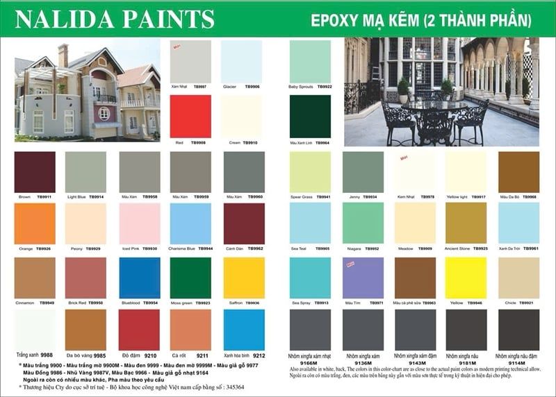  sơn kẽm epoxy 2 in 1 nalida màu xám nhạt xinfa 5kg 9166m 