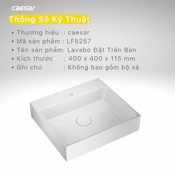  Caesar lavabo đặt trên bàn LF5263 