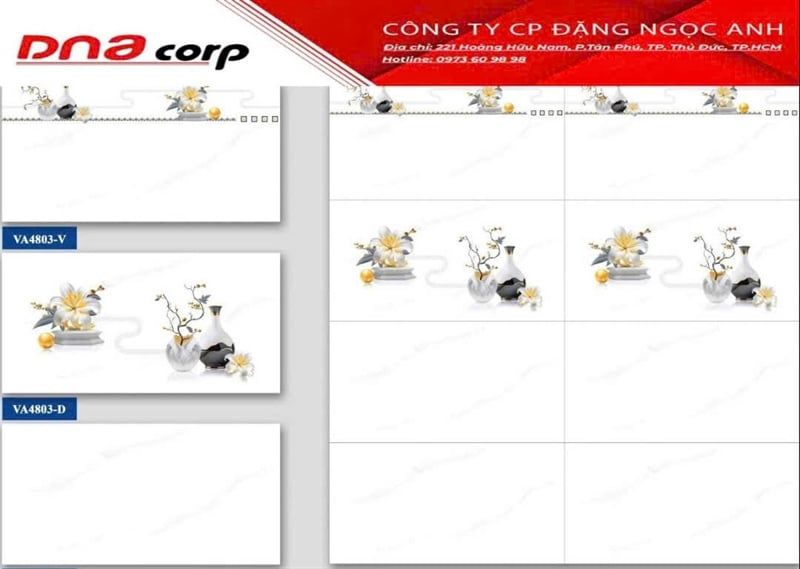  40*80 VA4803-D Gạch ốp tường men bóng Điểm 