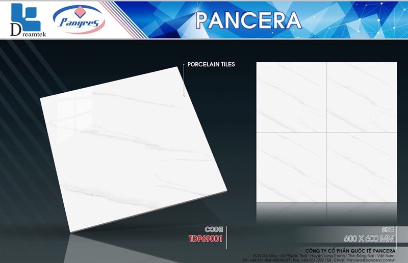  80*80 TDP69001 Gạch lát nền bóng kiếng Pancera 