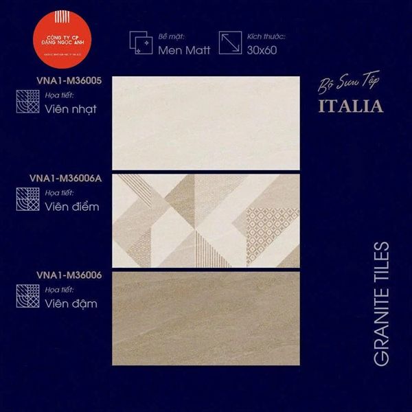  men viên đậm 30*60 mờ m36010 thùng 8 v/ 1,44 m 