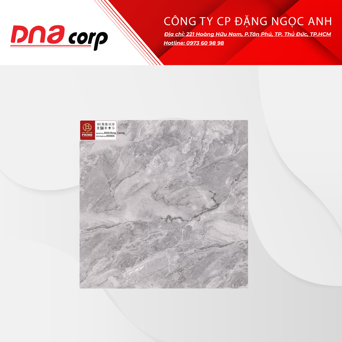  Gạch lát sàn nhà 80*80 Prime Tập Đoàn Thái Lan 8608 