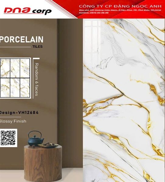  60*120 VH12684 Gạch ốp lát cao cấp Ấn Độ (T=2V=1.44M) 