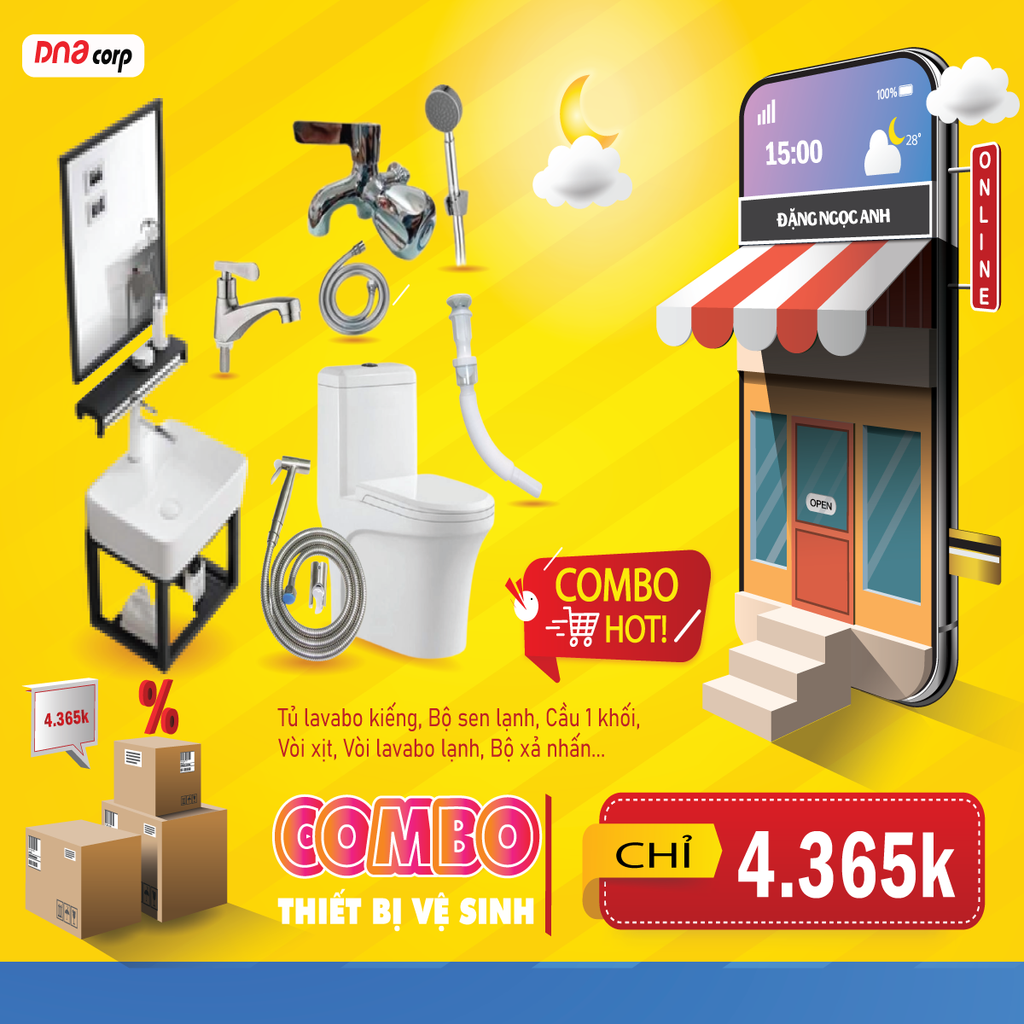  COMBO THIẾT BỊ VỆ SINH 