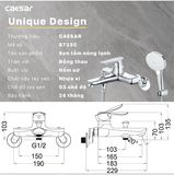  Sen tắm nóng lạnh S733c caesar 