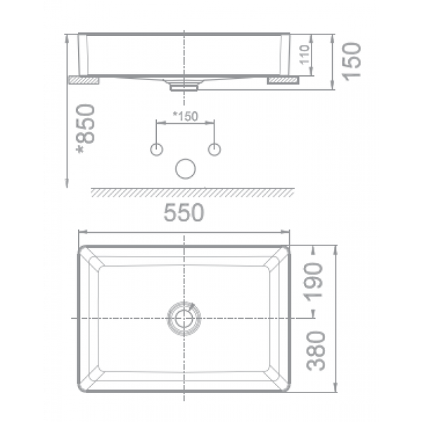 Chậu Rửa Đặt Bàn American WP-F412 Acacia E Supasleek 