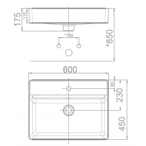  Chậu Rửa Đặt Bàn American WP-F420 Acacia E Supasleek 