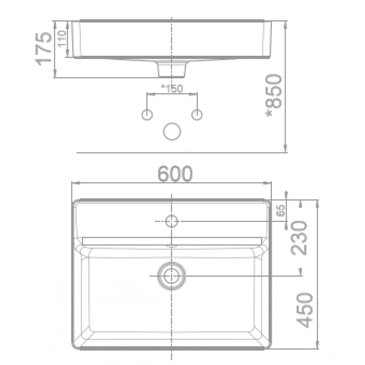  Chậu Rửa Đặt Bàn American WP-F420 Acacia E Supasleek 