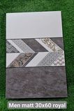 men mờ 30*60 RM3601D Gạch ốp tường Điểm royal (th6/1.08m) 