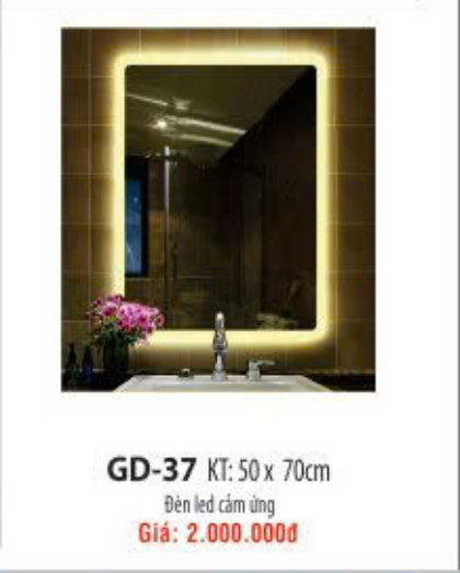  Gương led cảm ứng GD-37 50*70 