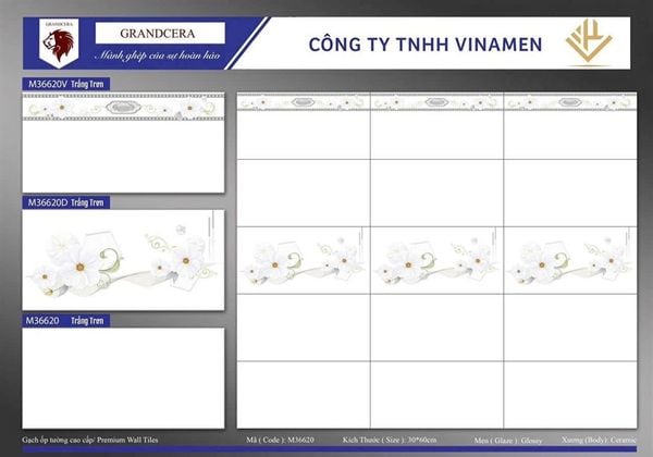  30*60 thân trắng trơn grancera th8v m36620 