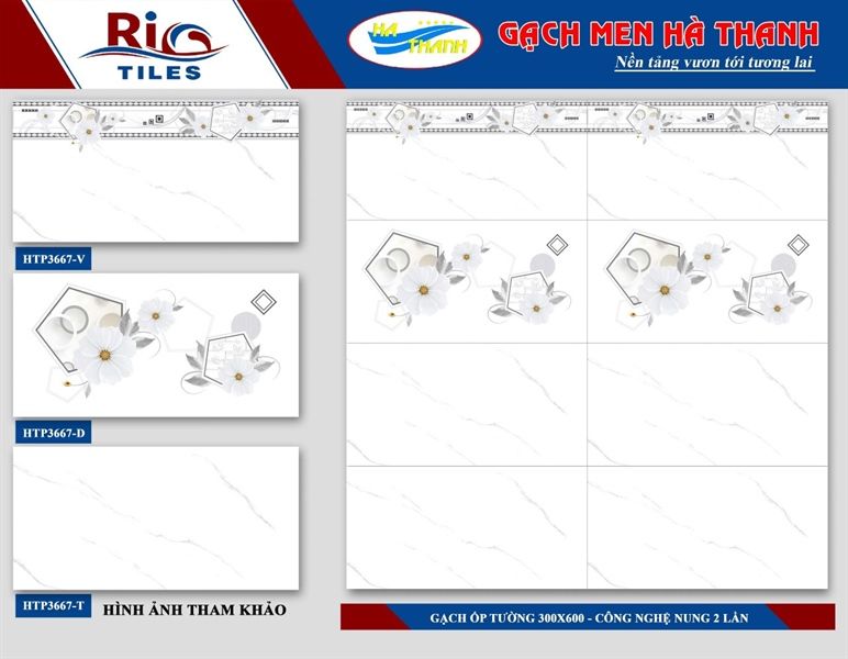  30*60 HTP3667T Gạch ốp tường thân (T=8V=1.44M ) 