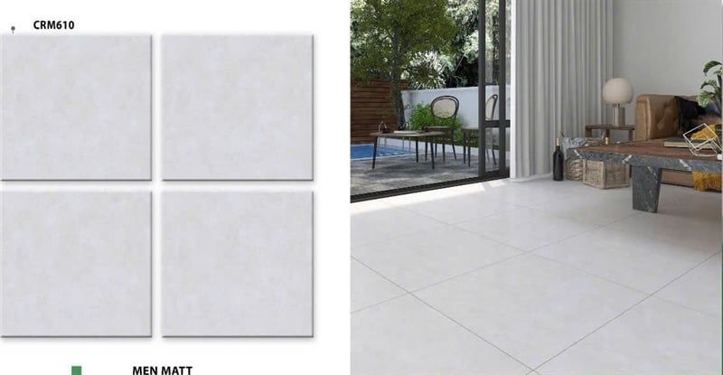  60*60 CRM610 Gạch lát nền men matt (T=4V=1.44M) 