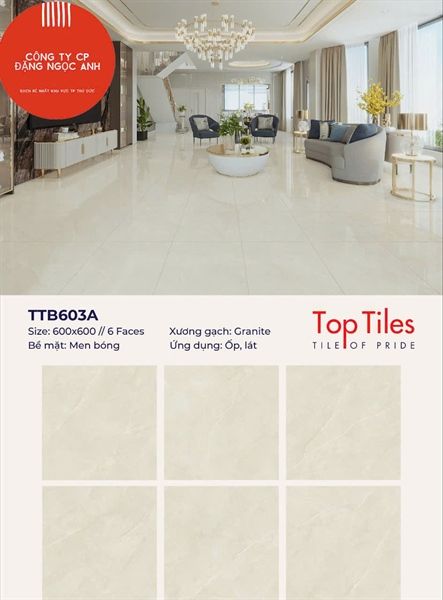  60*60 TTB603A Gạch đá bóng kiếng 6 face 