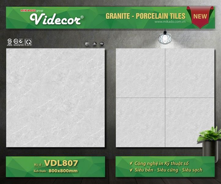  80*80 VDL807 Gạch đá BK lát nền Mikado 