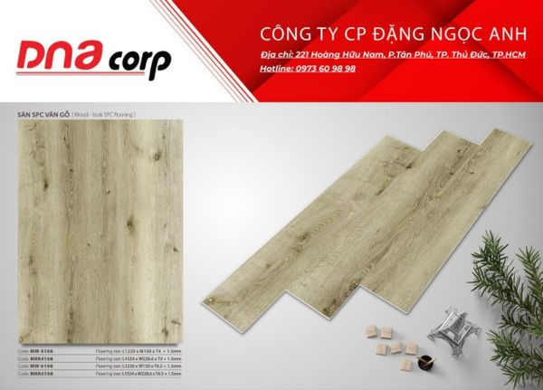  Sàn SPC vân gỗ MW4108 - MXK4108 - MW6108 - MXK6108 