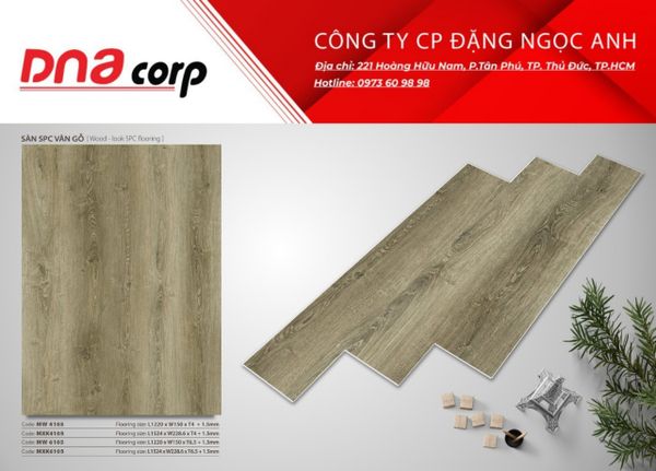  Sàn SPC vân gỗ MW4105 - MXK4105 - MW6105 - MXK6105 