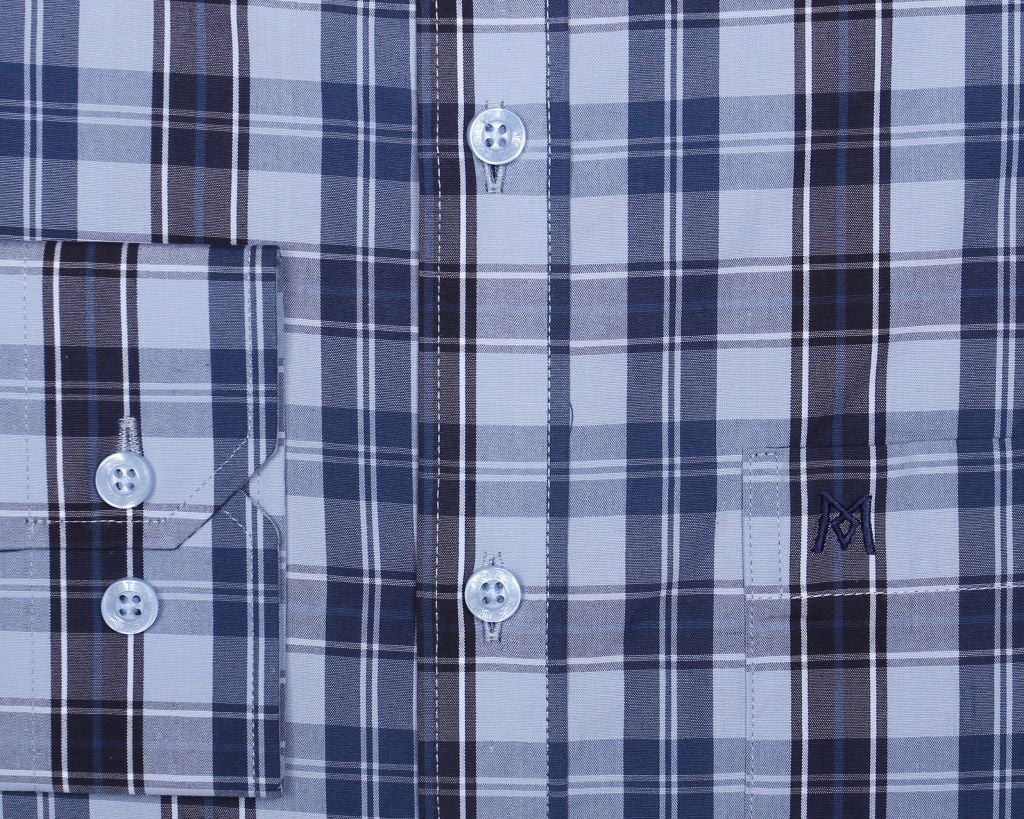 Áo sơ mi nam dài tay kẻ caro A1MD398T1-CNCR207-2307-D