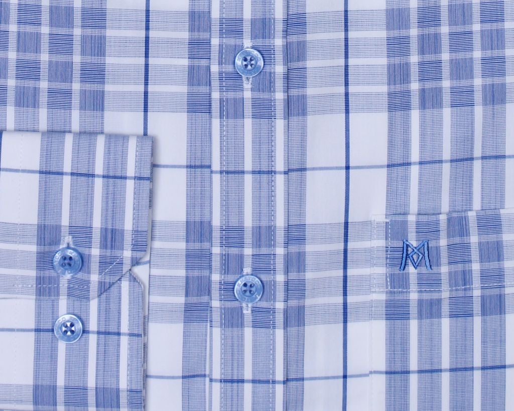 Áo sơ mi nam dài tay kẻ caro A1MD498T1-CNCR090-2409-D