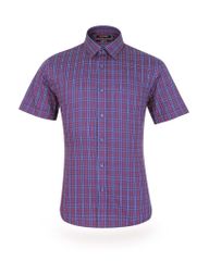 Áo sơ mi nam ngắn tay kẻ caro A1MN378T2-THCR001-2110-N
