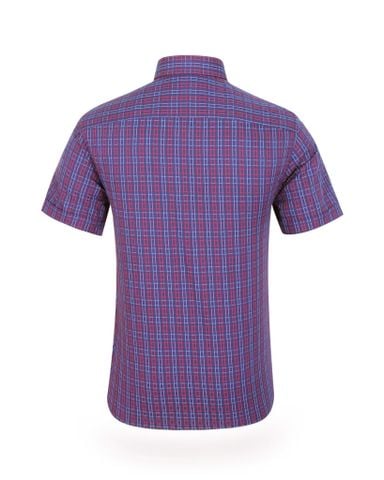 Áo sơ mi nam ngắn tay kẻ caro A1MN378T2-THCR001-2110-N