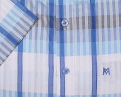 Áo sơ mi nam ngắn tay kẻ caro A1MN388S1-CNCR243-2307-N
