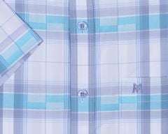 Áo sơ mi nam ngắn tay kẻ caro A1MN468T2-CNCR071-2409-N