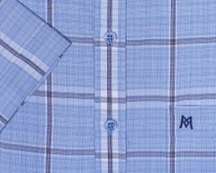 Áo sơ mi nam ngắn tay kẻ caro A1MN468T2-CNCR072-2409-N