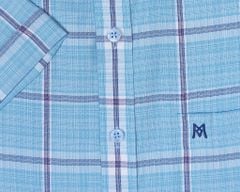 Áo sơ mi nam ngắn tay kẻ caro A1MN468T2-CNCR073-2409-N