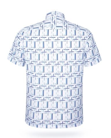 Áo sơ mi nam ngắn tay họa tiết A1MN538T2-CNIN320-2504-N