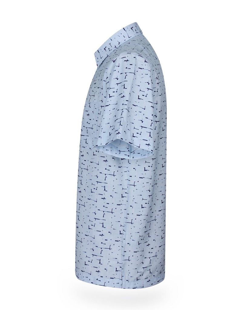 Áo sơ mi nam ngắn tay họa tiết A1MN538T2-CNIN325-2504-N