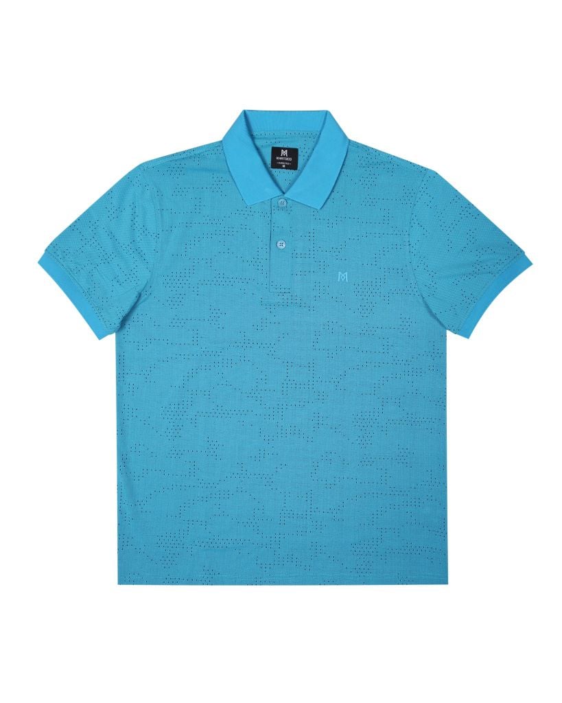 Áo thun polo nam họa tiết A2MN438R2-VNMK566-2607-N