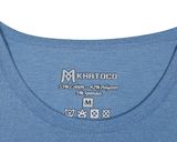 Áo thun lót nam Khatoco màu trơn xanh mã A3MN190R2-VNMA003-2407-N 