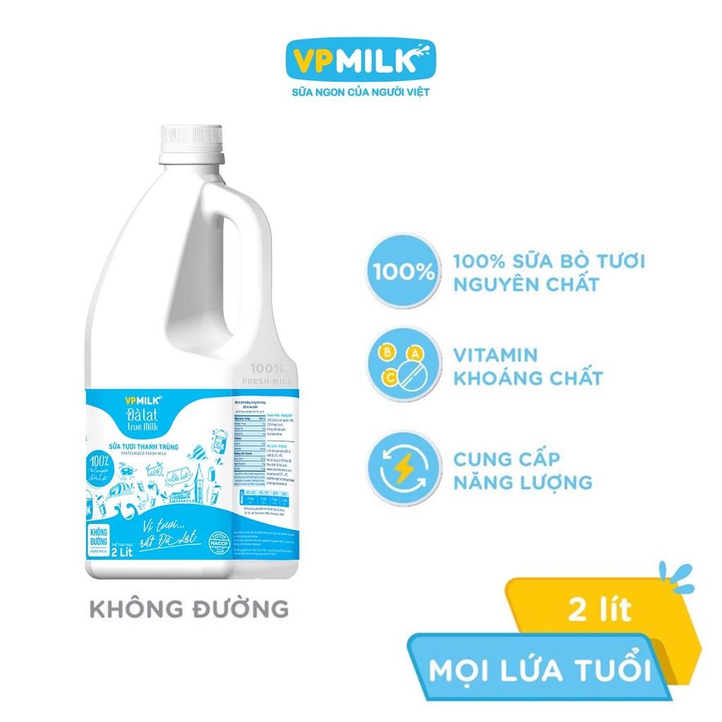 Sữa Tươi Thanh Trùng Đà Lạt True Milk không đường Chai -CHỈ GIAO HÀNG TẠI HCM và NỘI THÀNH HÀ NỘI