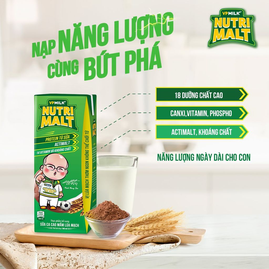 Thùng 48 hộp sữa Ca Cao Mầm Lúa Mạch Đen Nutrimalt đầy đủ dưỡng chất cho trẻ trên 1 tuổi (110ml/180ml)